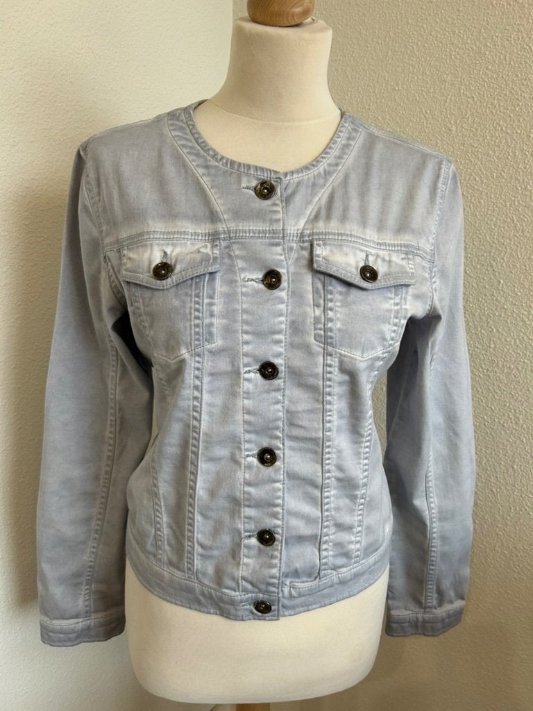 Elvira maat 40 als nieuw spijker vest jasje jack 2006, Maat 38/40 (M), Blauw, Elvira, Zo goed als nieuw