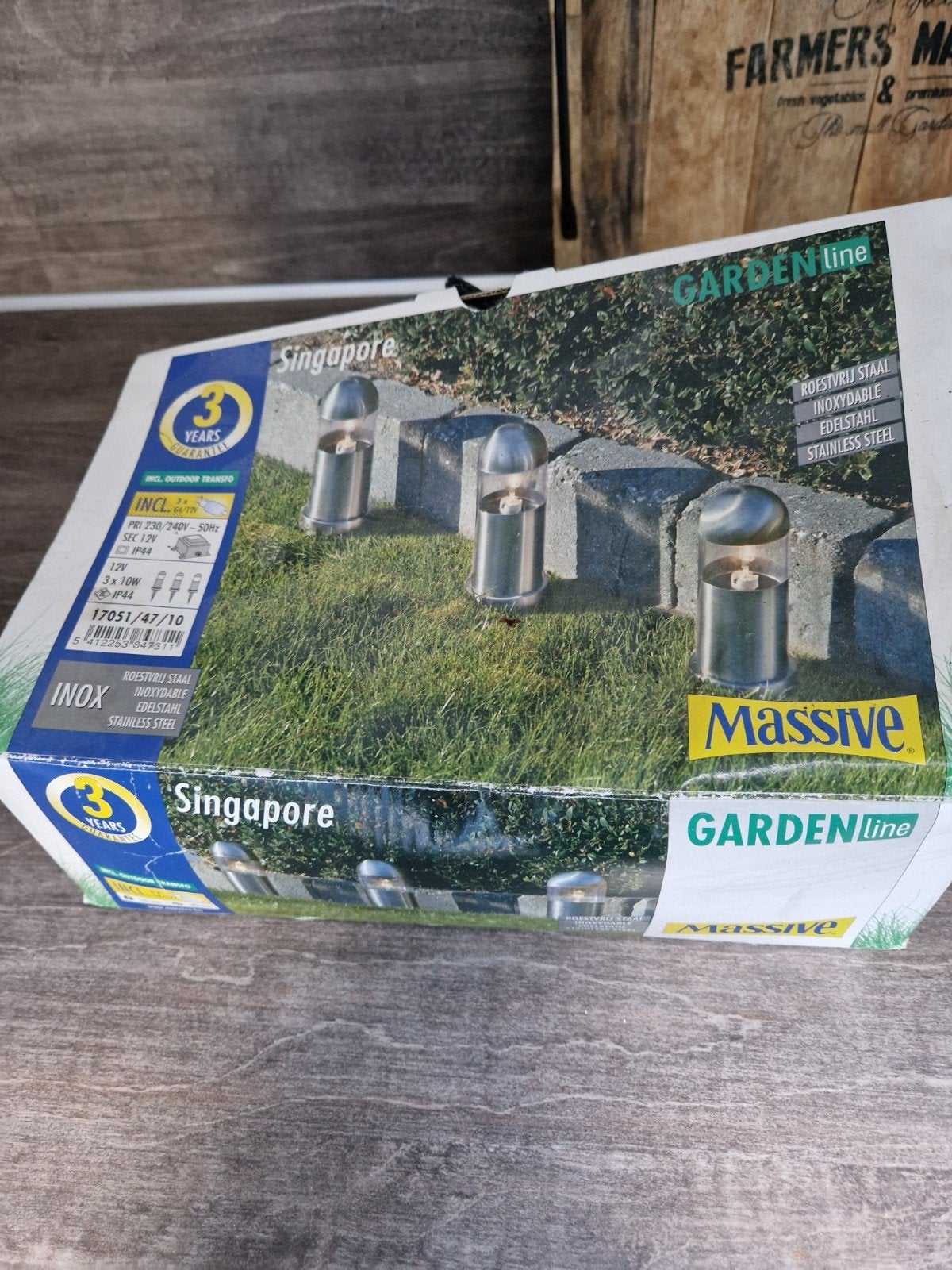Massive Garden Line Singapore Grondspots (3 stuks), Minder dan 50 watt, Ophalen of Verzenden, Rvs, Vloerlamp