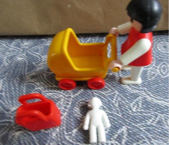 vintage playmobil setjes wandelwagen kind tas / draagbaar, Ophalen of Verzenden, Gebruikt