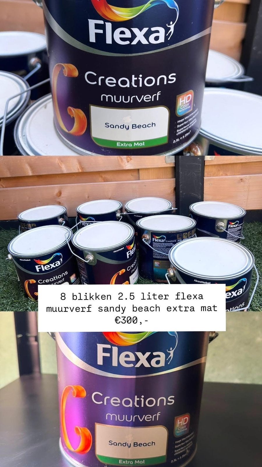 Flexa Creations muurverf Sandy Beach Extra Mat 2.5L 8x, Ophalen of Verzenden, Nieuw, Overige typen