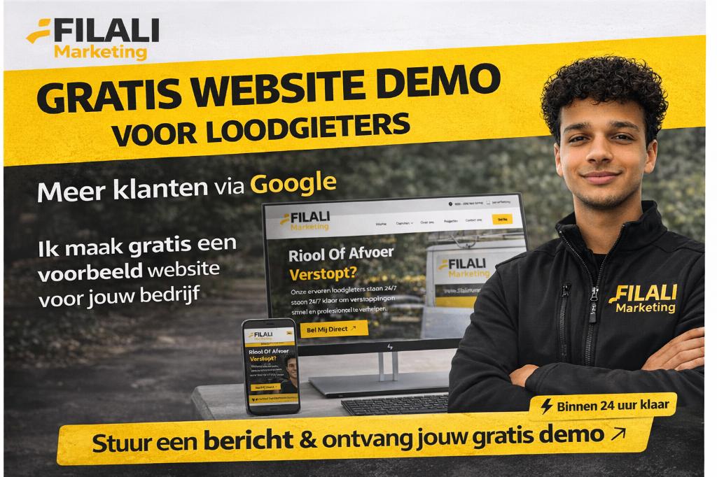 Gratis voorbeeld website voor loodgieters – meer klanten, Ophalen of Verzenden, Nieuw