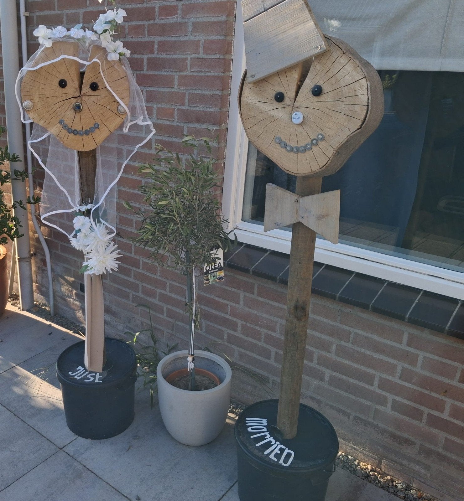 just married, Ophalen, Zo goed als nieuw, Versiering, Geboorte of Huwelijk