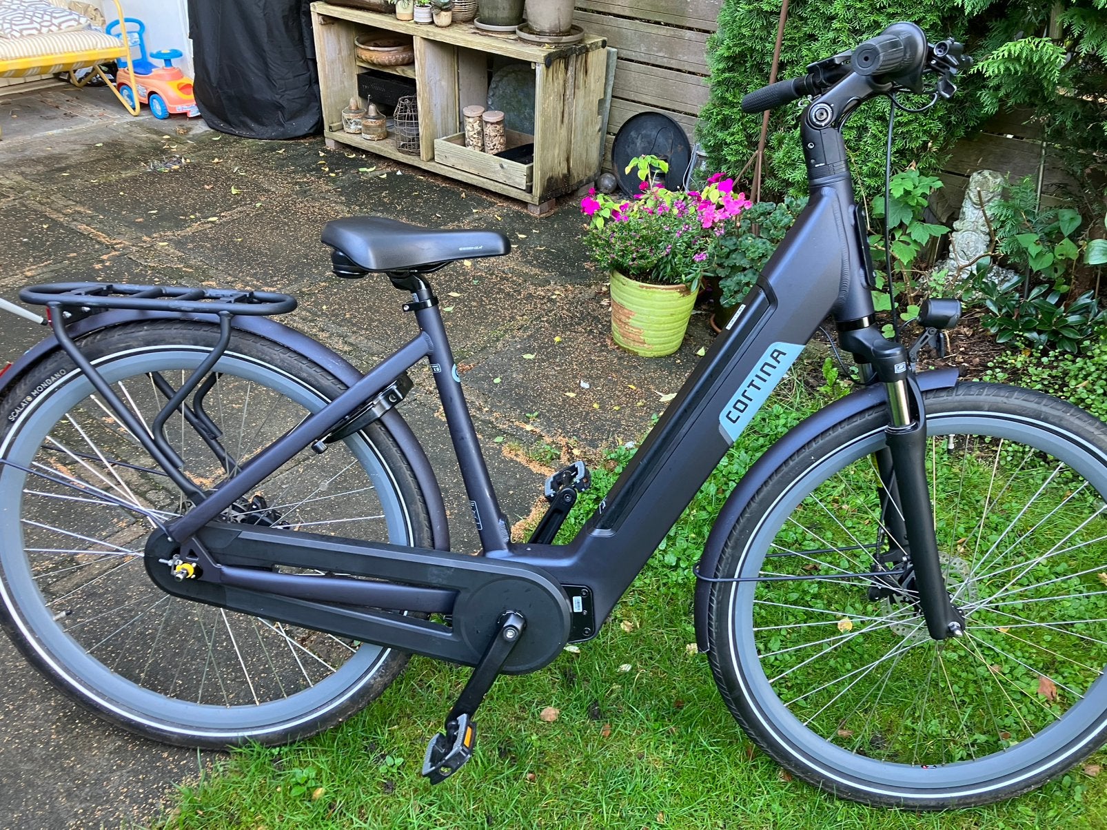 Cortina e-bike Nachtblauw  lage instap zgan, Ophalen, Zo goed als nieuw, 47 tot 51 cm, Cortina