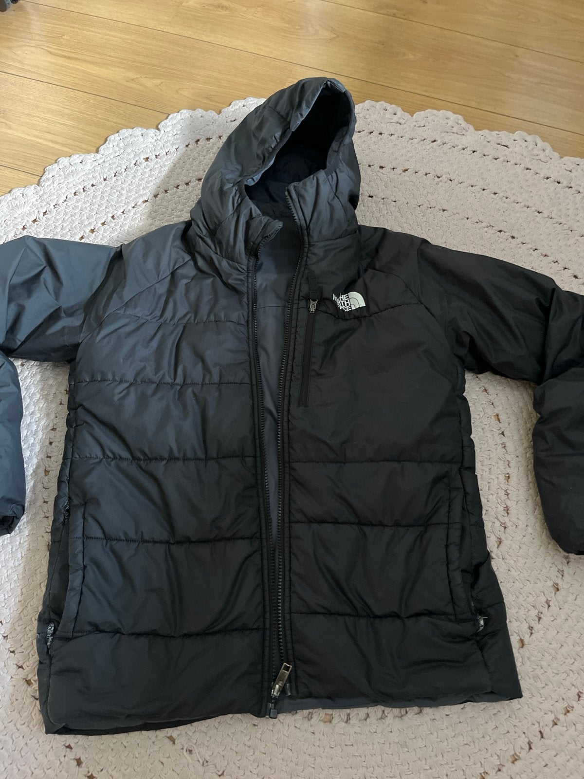 The North Face Puffer Jas Zwart - Maat M, Ophalen of Verzenden, Gedragen, Maat 34 (XS) of kleiner, Zwart
