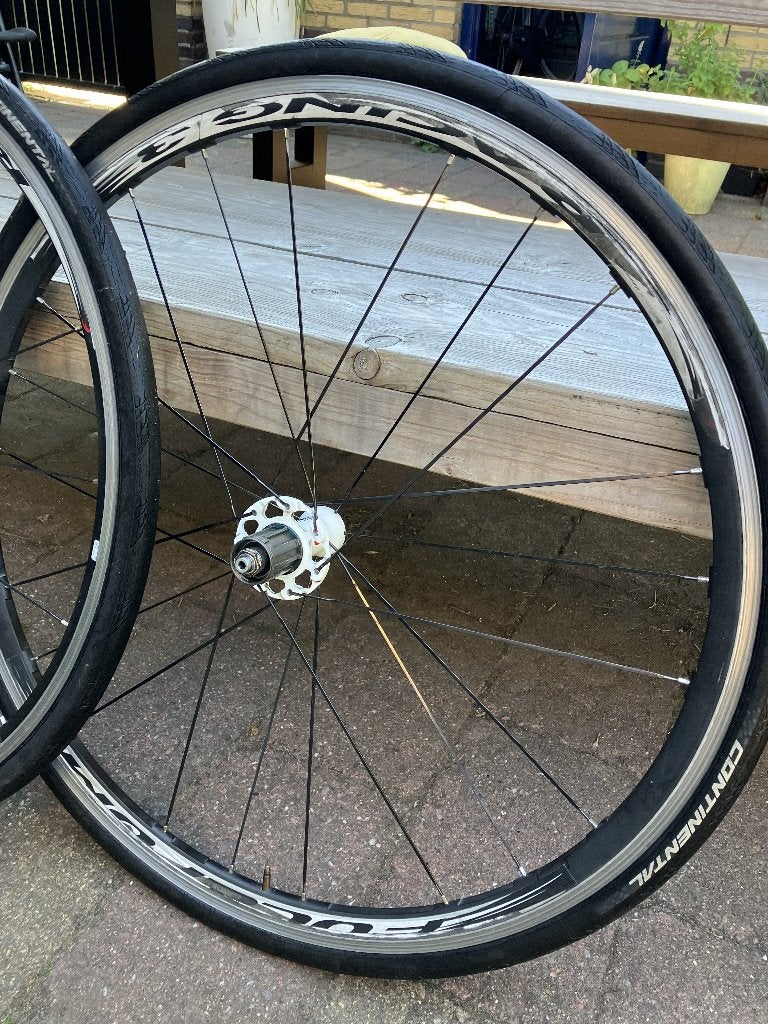 Fulcrum Racing 5 wielset – Shimano 11s – velgrem, Fietsen en Brommers, Fietsonderdelen, Gebruikt, Aluminium, Racefiets, Ophalen