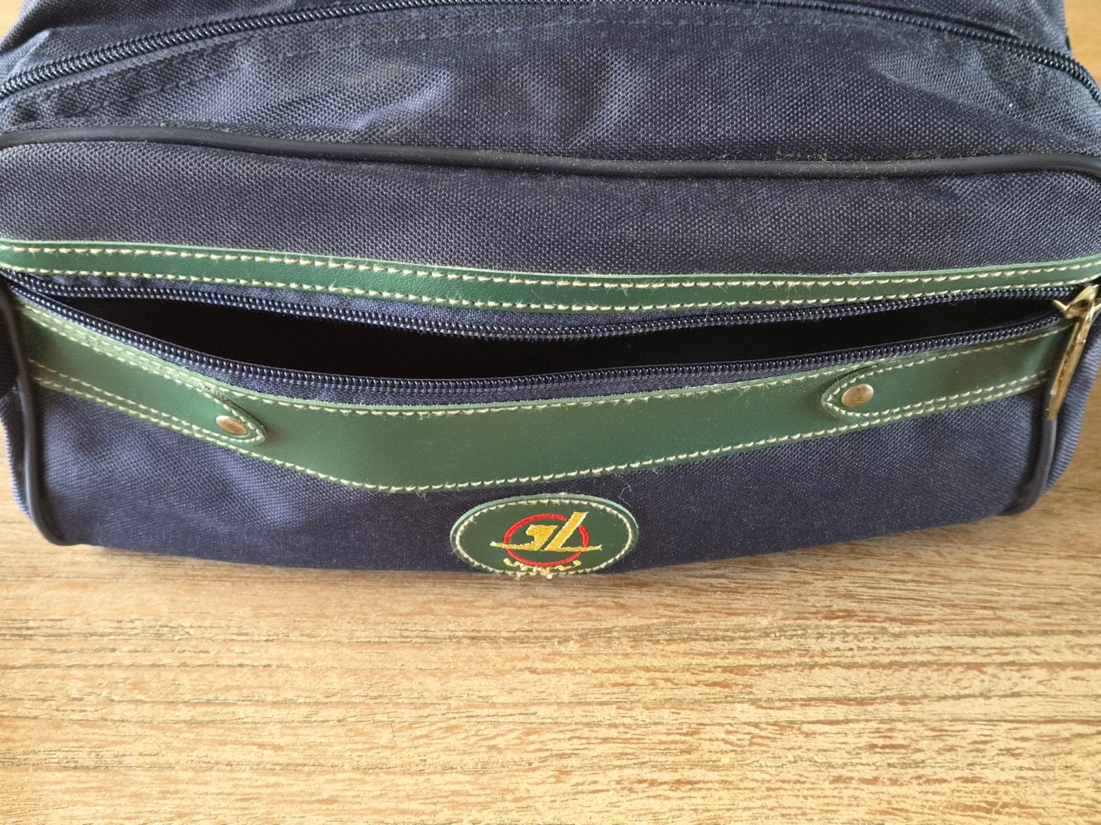 Luigi toilettas / tas - Jaren '80 vintage, Sieraden, Tassen en Uiterlijk, Toilettassen, Ophalen of Verzenden, Gebruikt, Blauw