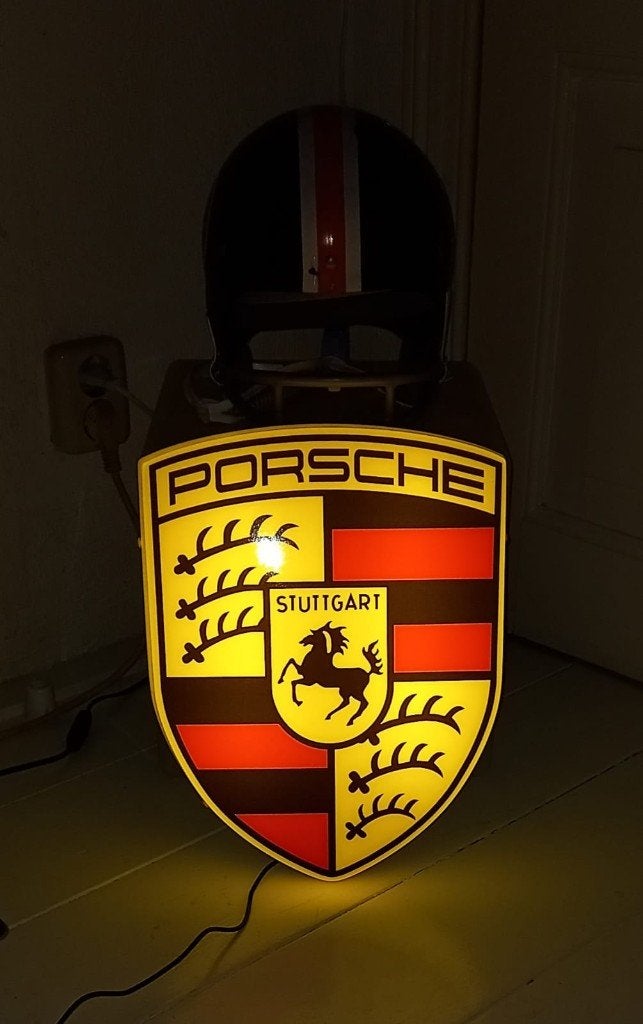 Porsche lichtbakje 35cm, Ophalen of Verzenden, Reclamebord
