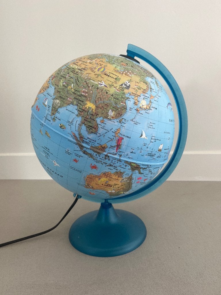 Wereldbol lamp, Kunststof, Overige typen, Verlicht, Ophalen of Verzenden