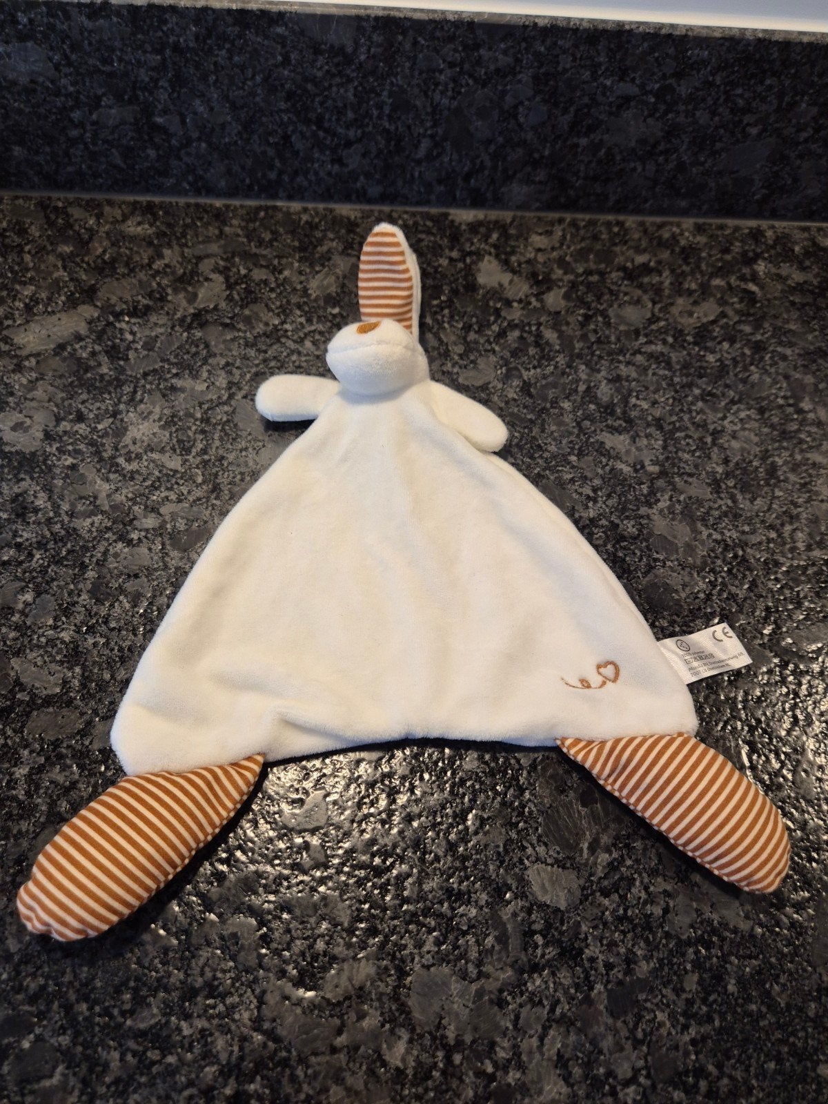 Kruidvat - Knuffeldoekje Konijn wit met bruin, Ophalen of Verzenden, Nieuw, Konijn