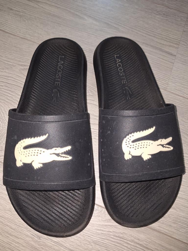Lacoste badslippers mt.38, Ophalen of Verzenden, Overige maten, Zwart, Lacoste
