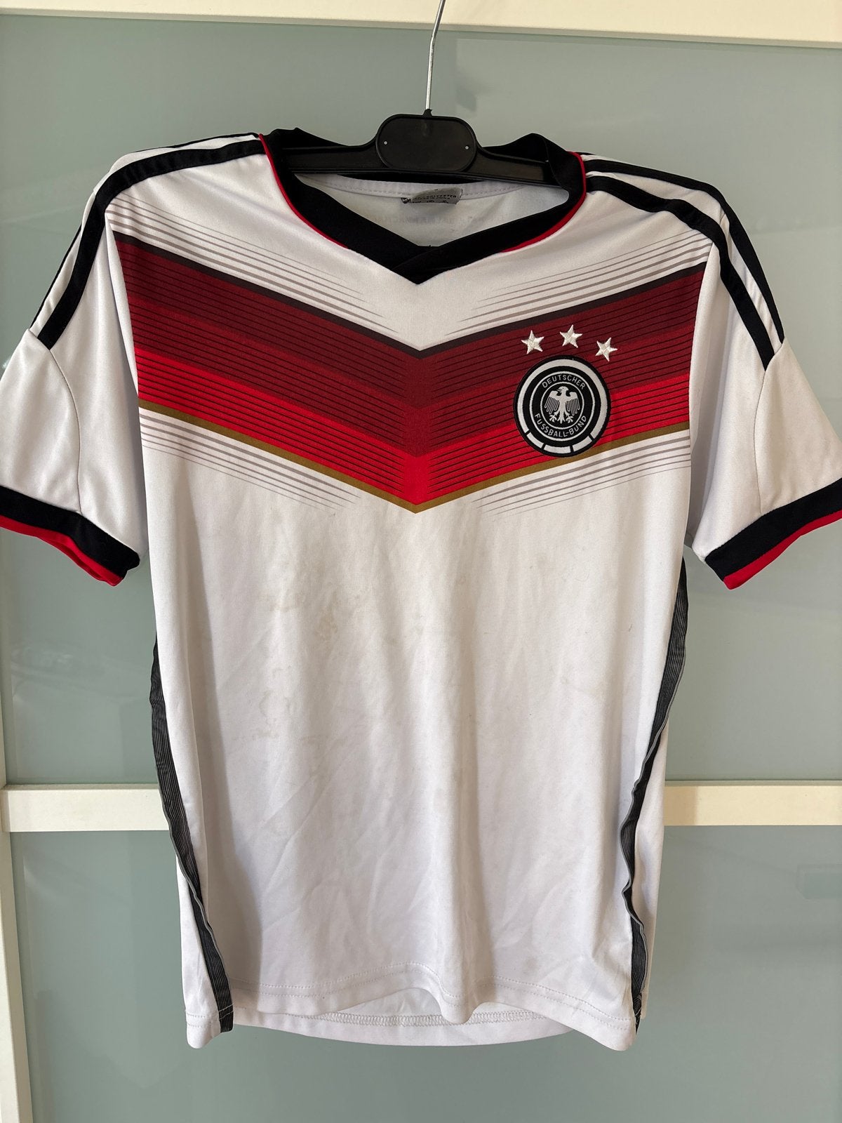 Duitsland voetbalshirt - Wit - Maat L, Ophalen of Verzenden, Gedragen, Maat 52/54 (L), Wit