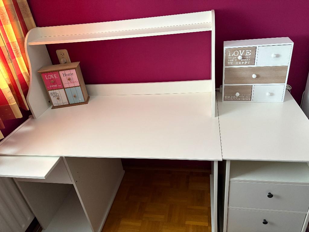 IKEA bureau Johan voor tienerkamer, Ophalen, Gebruikt, Demontabel, Spaanplaat of MDF
