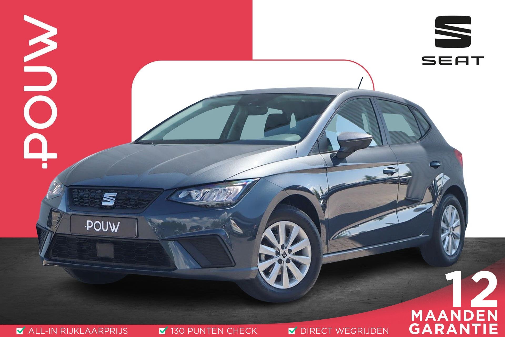 SEAT Ibiza 1.0 EcoTSI 95pk Style | Apple Carplay/Android Aut, Voorwielaandrijving, 12 maanden, 95 pk, 1054 kg
