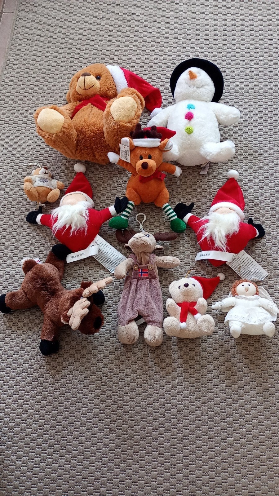 10 stuks nieuwe kerst knuffels, Diversen, Kerst, Ophalen of Verzenden, Nieuw