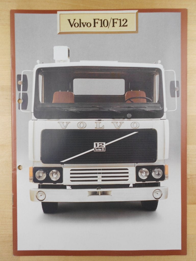 Volvo F10 F12 Brochure 1979, Volvo, Zo goed als nieuw, Volvo, Ophalen of Verzenden