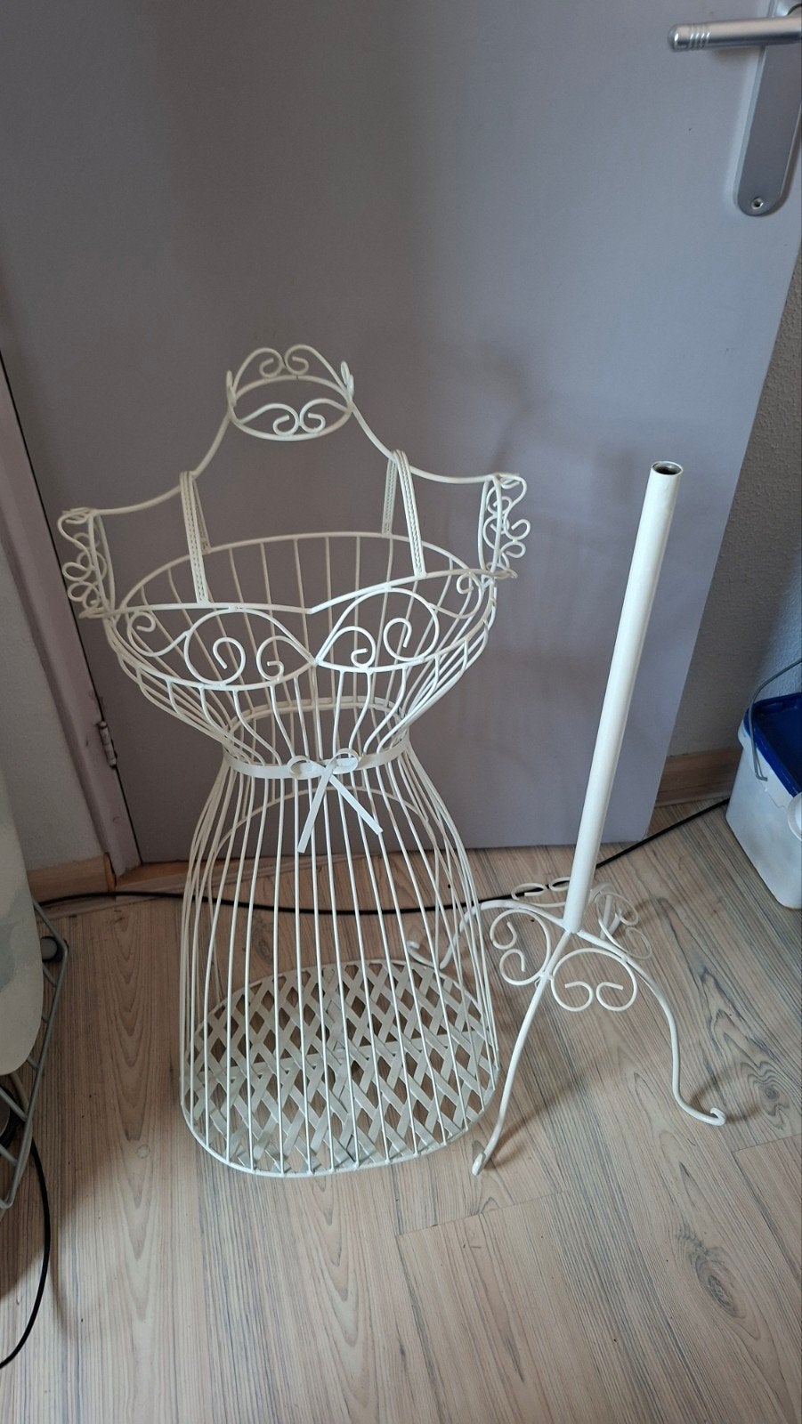 Metalen paspop / kledingrek - 150cm hoog, Huis en Inrichting, Ophalen, Gebruikt, Overige typen, Metaal
