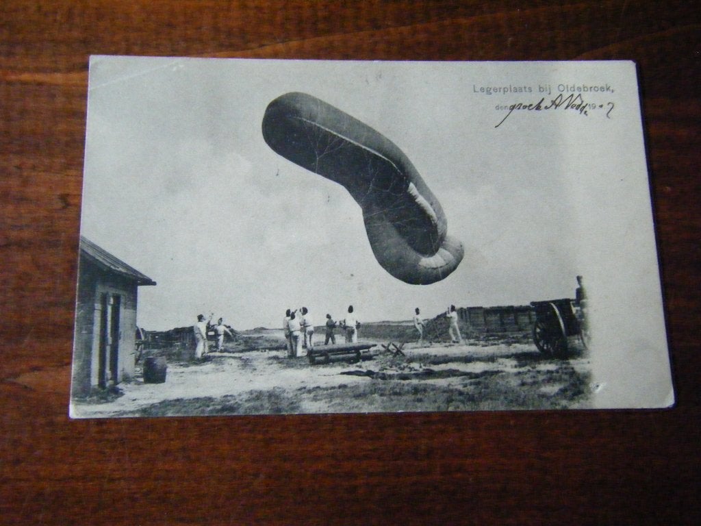 E39 - Legerplaats Oldebroek - Luchtballon - 1907 - Mooi/Oud, Verzamelen, Ansichtkaarten | Nederland, Ophalen of Verzenden, Voor 1920