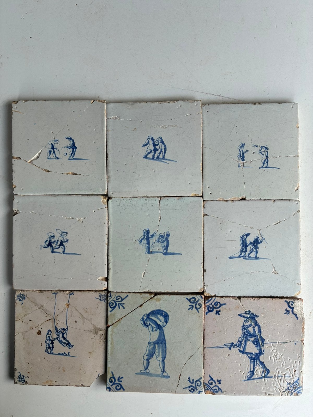 Antieke tegels 17/18 e eeuw, Antiek en Kunst, Antiek | Wandborden en Tegels, Ophalen of Verzenden