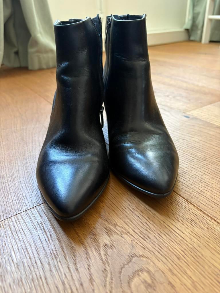 ECCO laarsjes - ankle boots | maat 40 | zwart leer, Kleding | Dames, Schoenen, Ophalen of Verzenden, Zo goed als nieuw, Zwart