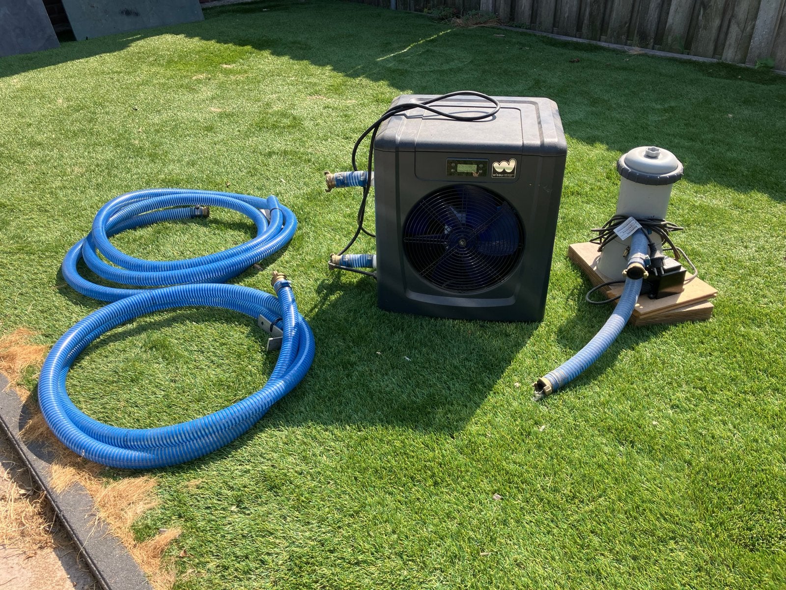 W'eau Mini Inverter Warmtepomp voor Zwembad en jacuzzi, Tuin en Terras, Ophalen, Gebruikt, Minder dan 200 cm, Rechthoekig
