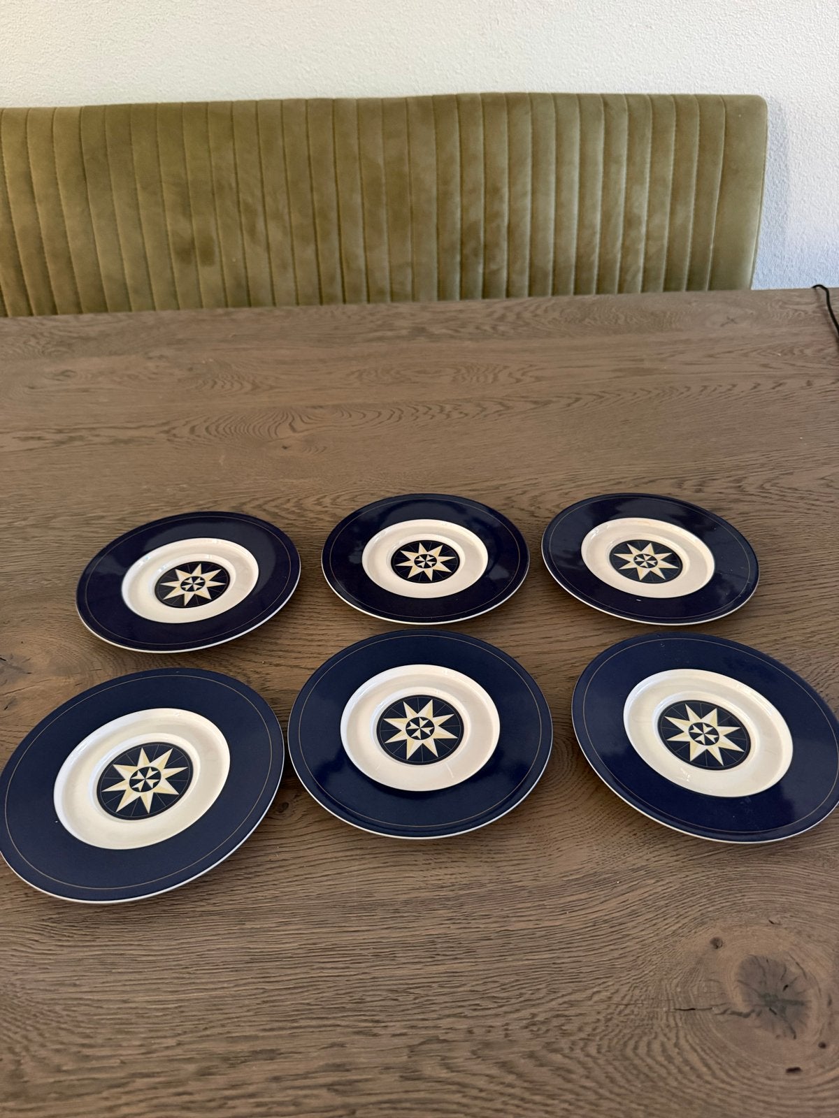 6x Mepal Rosti Melamine Borden - Vintage Marine Stijl, Huis en Inrichting, Keuken | Servies, Kunststof, Mepal, Vintage, Ophalen of Verzenden