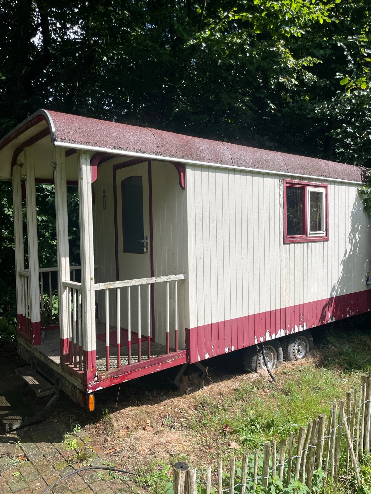 Pipowagen met balkon en bedstee, Caravans en Kamperen, Vast bed, Tot en met 2, Particulier, 500 - 750 kg