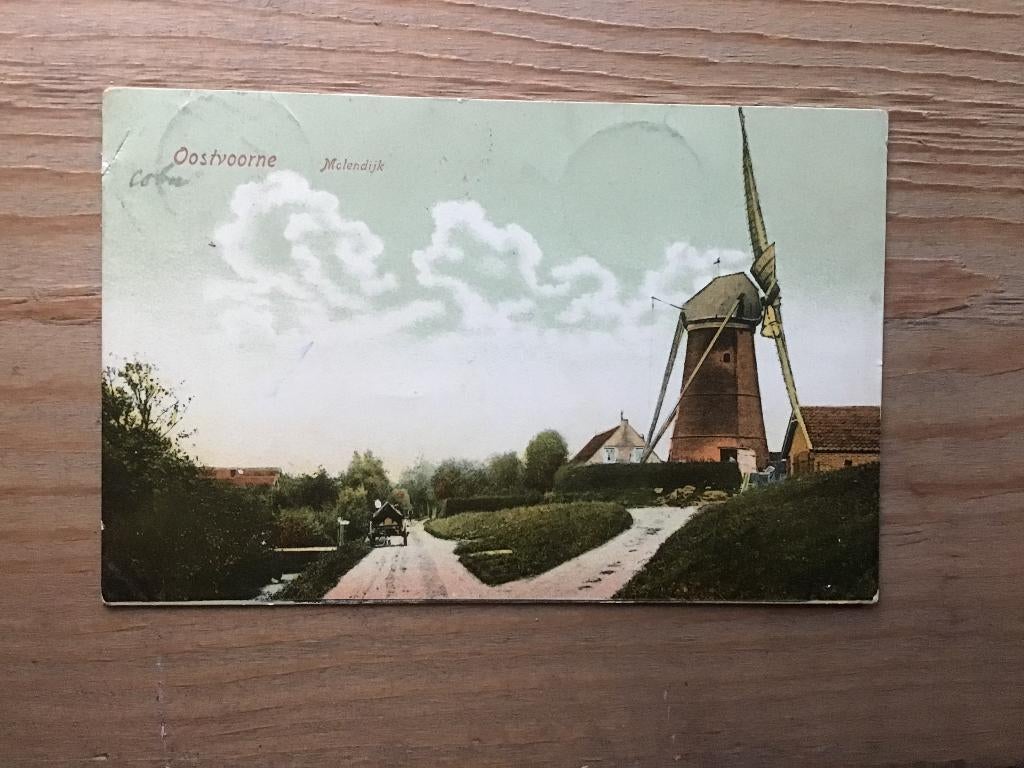 Oostvoorne Molen en Molendijk 1929, Verzenden, 1920 tot 1940, Gelopen, Zuid-Holland