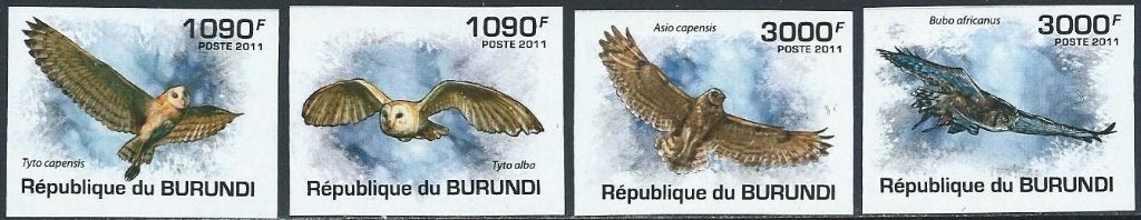 Vogels - Burundi - Mi 2094/2097 - Ongetand - Postfris, Ophalen of Verzenden, Postfris, Dier of Natuur