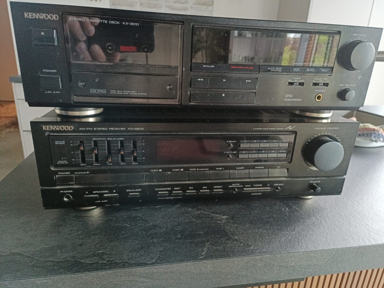 Kenwood Stereo Cassettedeck KX-3010 & AM-FM Stereo Receiver, Ophalen of Verzenden