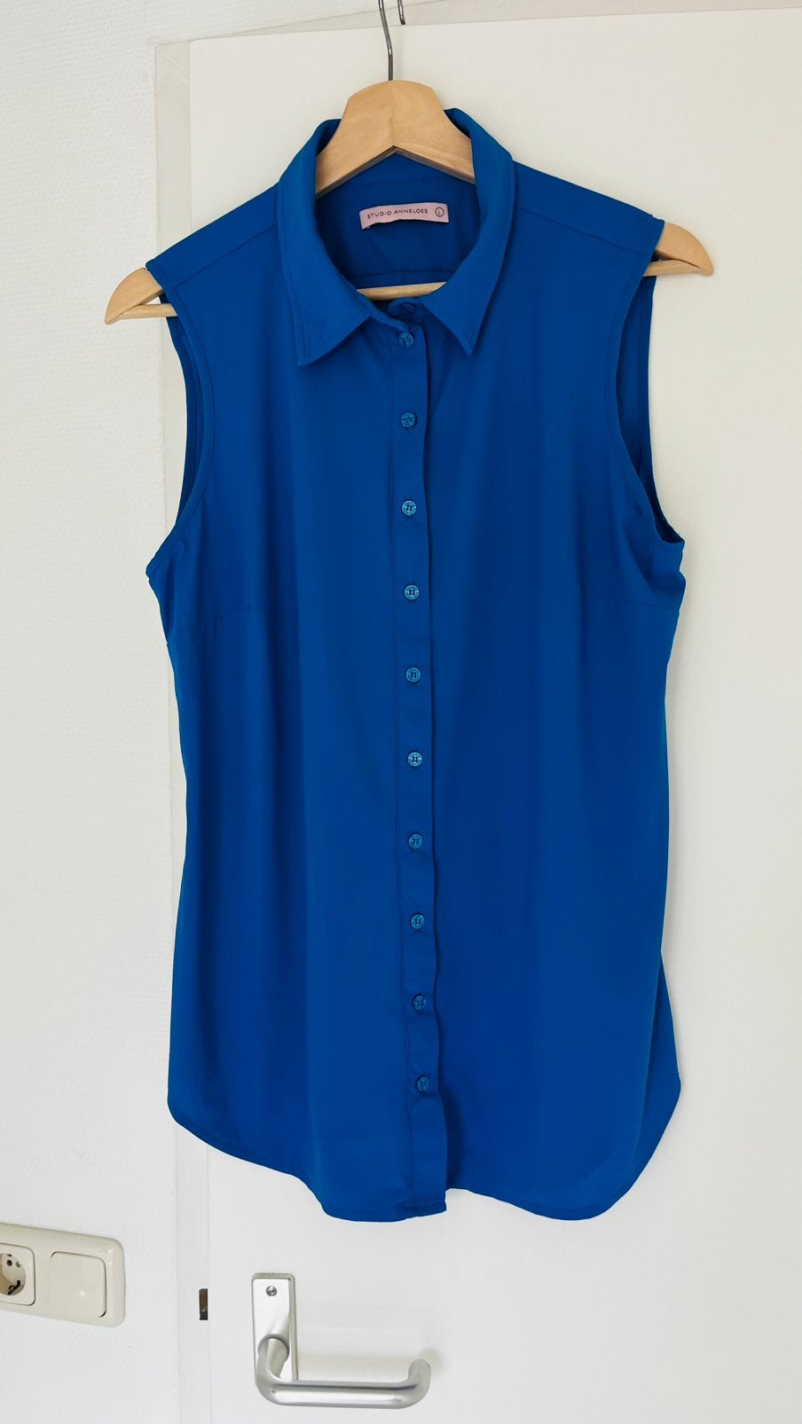 Studio Anneloes kobaltblauwe mouwloze traveltop, maat L, Kleding | Dames, Blauw, Maat 42/44 (L), Ophalen of Verzenden, Zo goed als nieuw