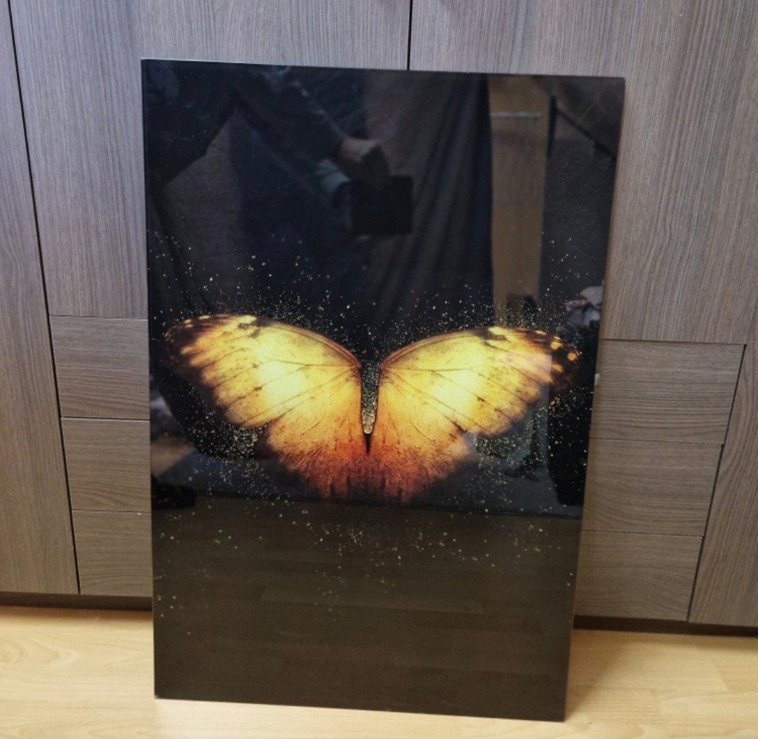 te koop vlinder glasschilderij, Ophalen, Nieuw