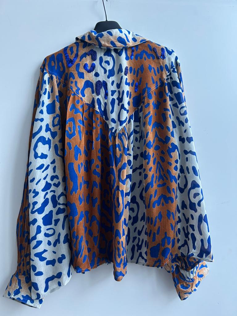 GOLD AND SILVER blouse animalprint mt TU, Kleding | Dames, -, Verzenden, Parijs, Zo goed als nieuw