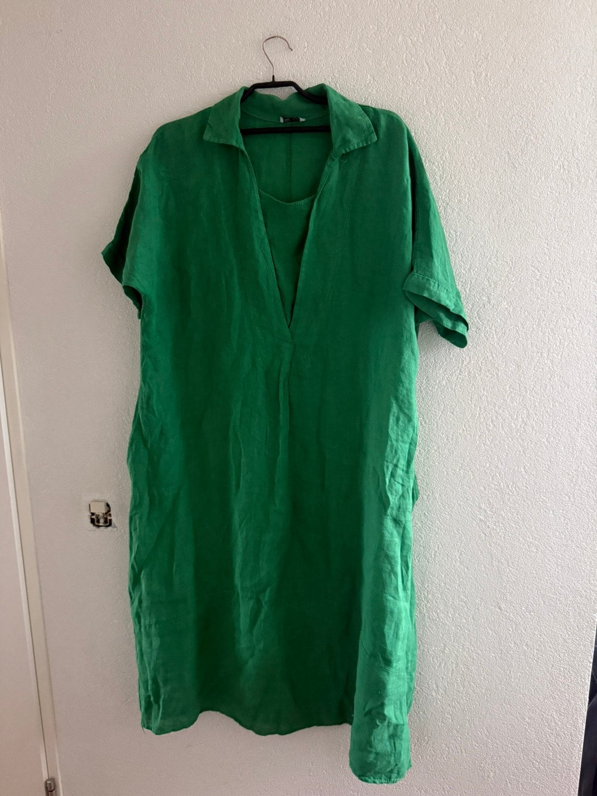 Made in Italy schitterende linnen maxijurk  maat 52/54 zgan, Kleding | Dames, Ophalen of Verzenden, Zo goed als nieuw, Groen, Jurk