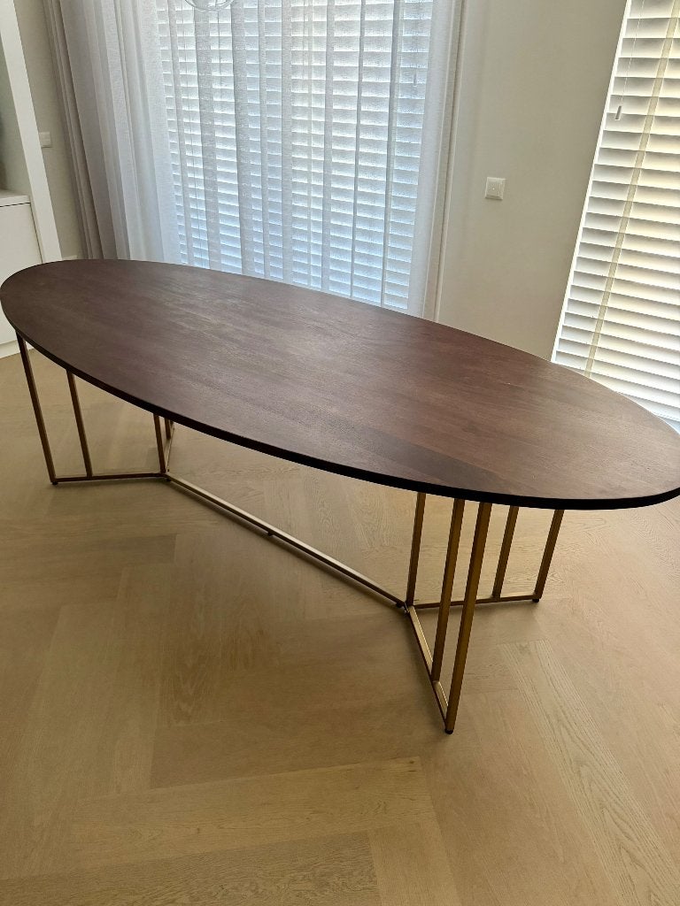 Ovale Eettafel 240x100; Westwing Luca, Huis en Inrichting, Tafels | Eettafels, Ophalen, Gebruikt, Design, 200 cm of meer