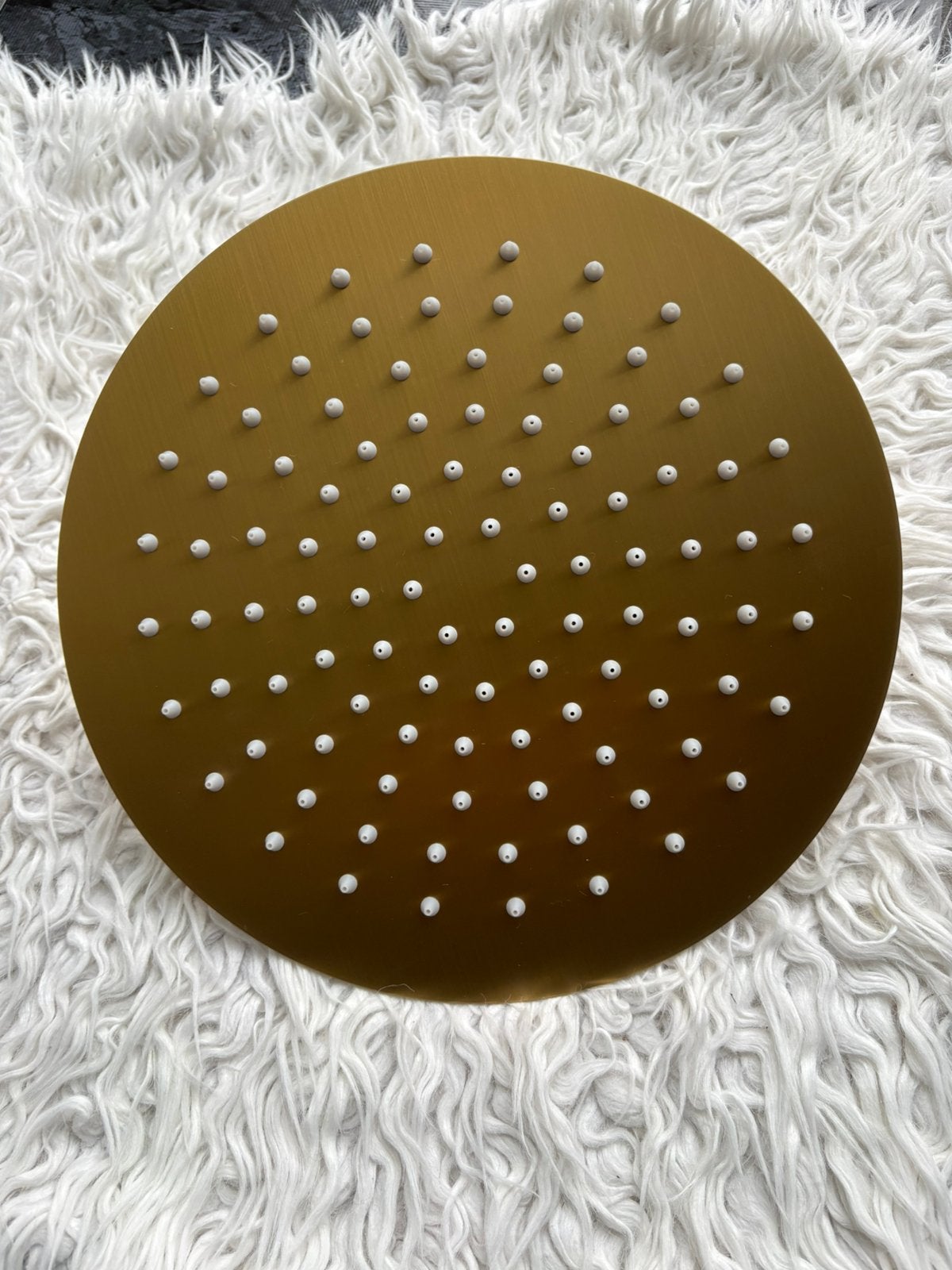 Geborsteld gouden hoofddouche/douchekop 25cm, Ophalen of Verzenden, Nieuw, Rvs, Douche