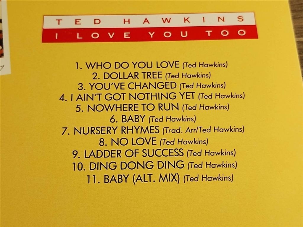 Ted Hawkins ‎– I Love You Too, Ophalen of Verzenden, Zo goed als nieuw, Jazz