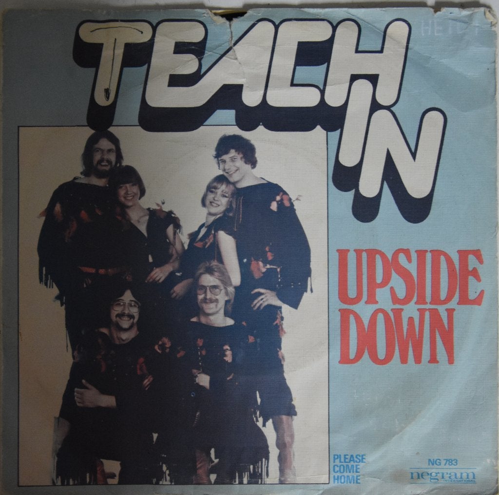 teach in upside down B=please come home Vinyl single 7", Ophalen of Verzenden, Zo goed als nieuw, Pop