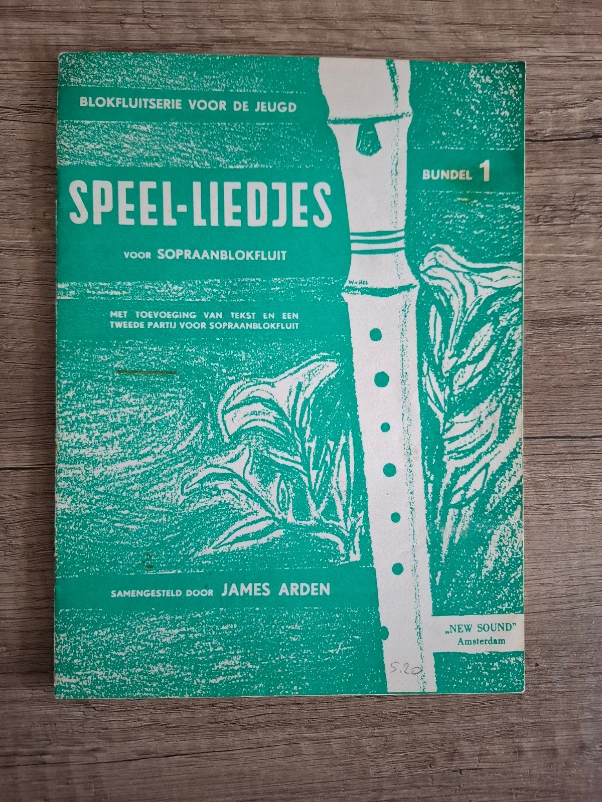 Speel-liedjes voor sopraanblokfluit bundel 1 vintage, Ophalen of Verzenden, Zo goed als nieuw, Blokfluit, Artiest of Componist