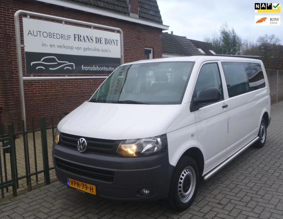 Volkswagen Transporter 2.0 TDI L2H1 BM DC Highline AIRCO NET, Auto's, Voorwielaandrijving, Euro 5, 15 km/l, Gebruikt