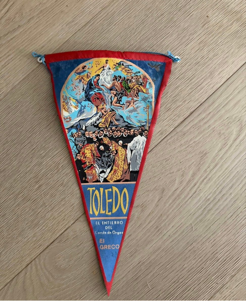 TOLEDO PENNANT BEGRAFENIS VAN DE GRAAF ORDAZ EL GRECO, Ophalen of Verzenden, Gebruikt