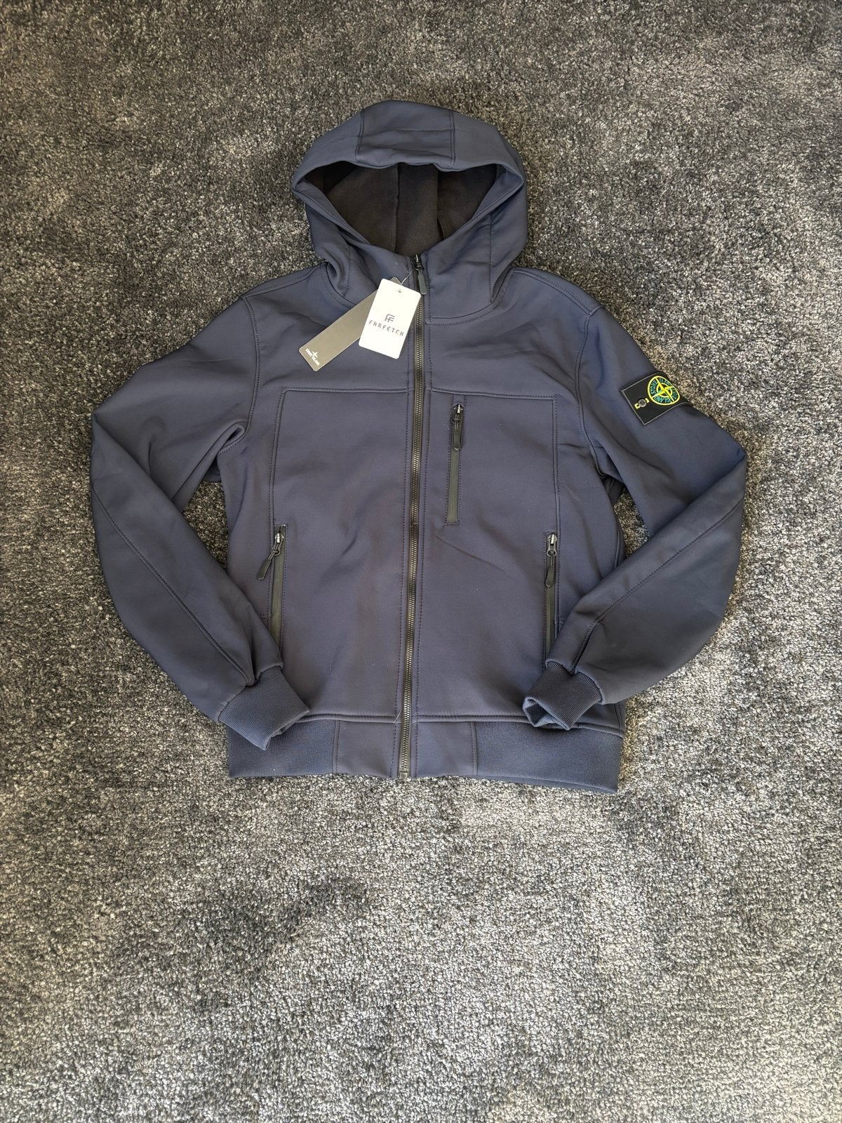 Stone Island Jas Blauw Maat S, Ophalen of Verzenden, Zo goed als nieuw, Maat 46 (S) of kleiner, Blauw