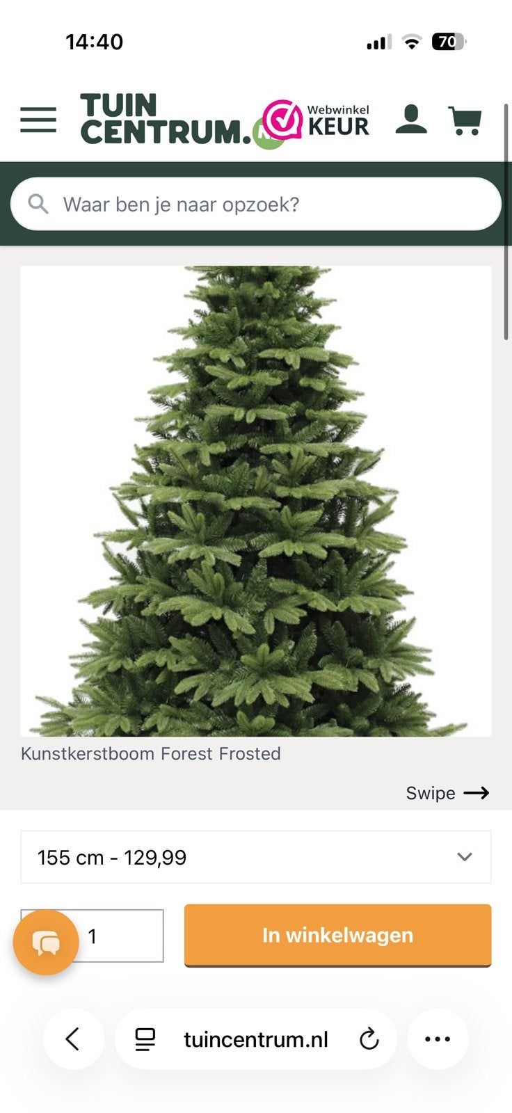 Kunst kerstboom, Diversen, Ophalen, Zo goed als nieuw