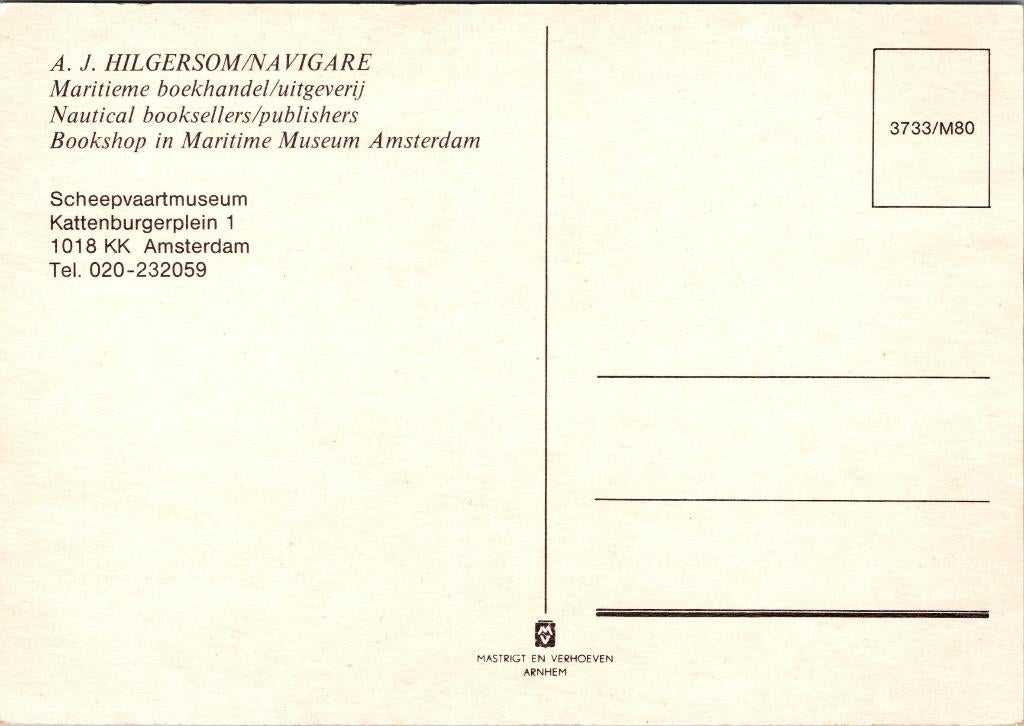 Scheepvaartmuseum Amsterdam - 2 ansichtkaarten, Verzenden, Voor 1920, Ongelopen, Noord-Holland