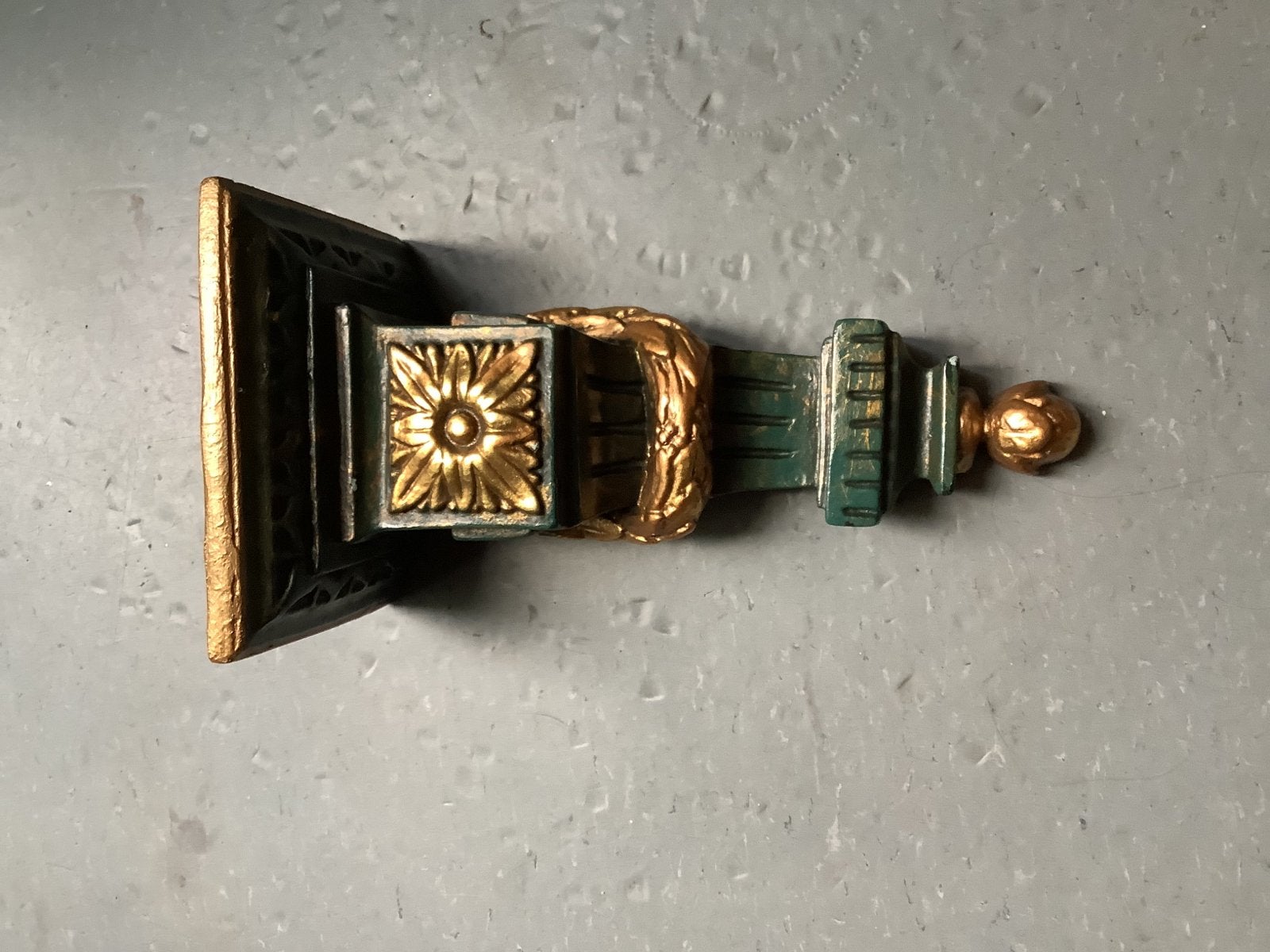 Decoratieve wandconsole Buningh Rotterdam - Groen/Goud, Antiek en Kunst, Ophalen of Verzenden