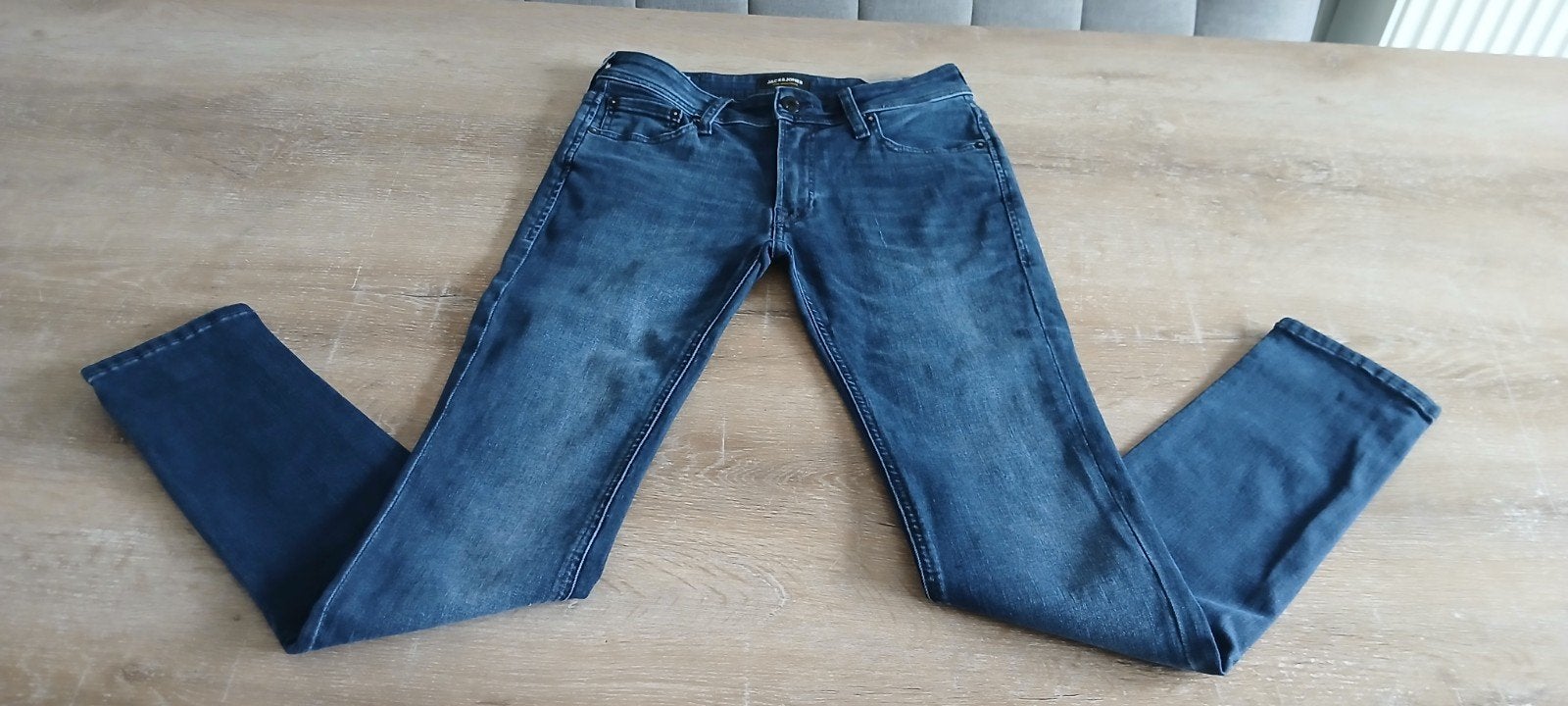 W29 L32 Jack & jones skinny Liam spijkerbroek jeans blauw, Blauw, W32 (confectie 46) of kleiner, Ophalen of Verzenden, Zo goed als nieuw
