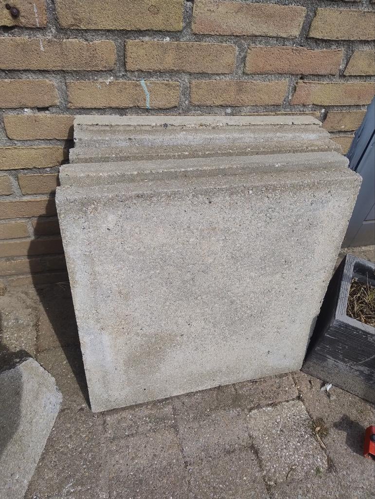 Betonnen terrastegels 50x50 cm, Gebruikt, Ophalen of Verzenden, Minder dan 5 m², Beton