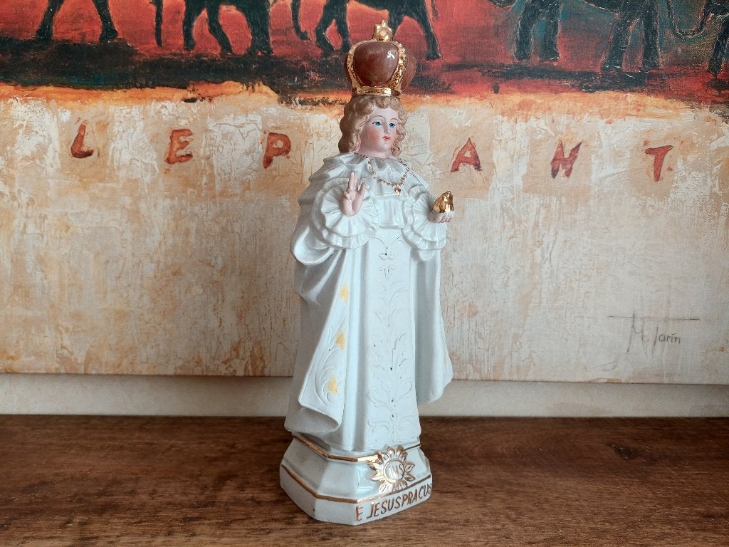 Jesuspracus / Kindje Jezus van Praag / Porcelein / 29,5 cm., Antiek en Kunst, Ophalen of Verzenden