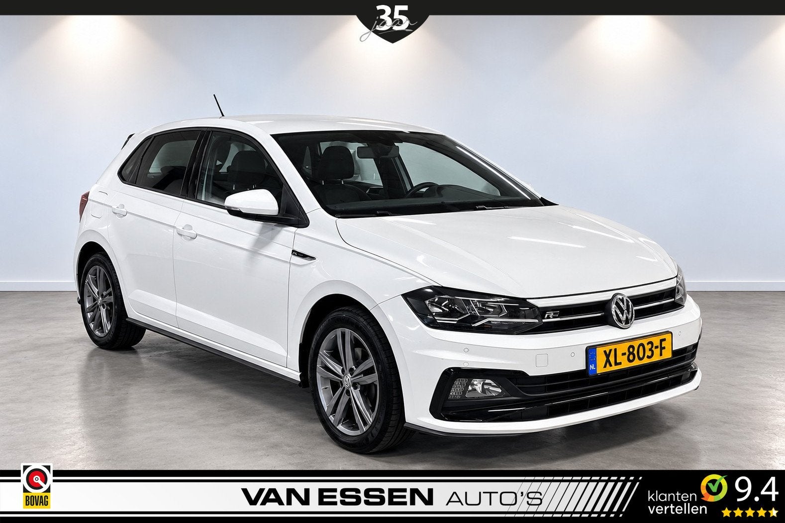 Volkswagen Polo 1.0 TSI R-Line Highline | Adaptieve Cruise |, Auto's, Voorwielaandrijving, Euro 6, 1045 kg, Wit