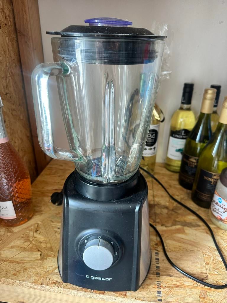 Aigostar Blender met Glazen Kan - Zo goed als nieuw, Ophalen of Verzenden, Zo goed als nieuw, Blender