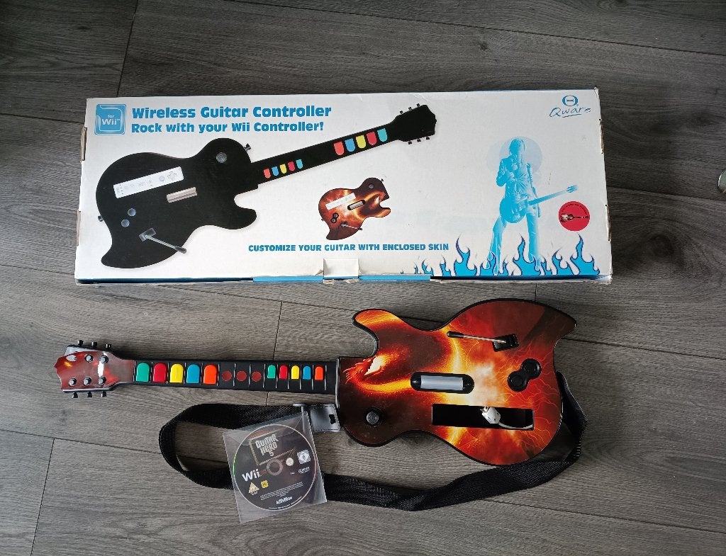 guitar hero 5 met gitaar nintendo wii, Spelcomputers en Games, Games | Nintendo Wii, Muziek, 1 speler, Ophalen of Verzenden, Zo goed als nieuw